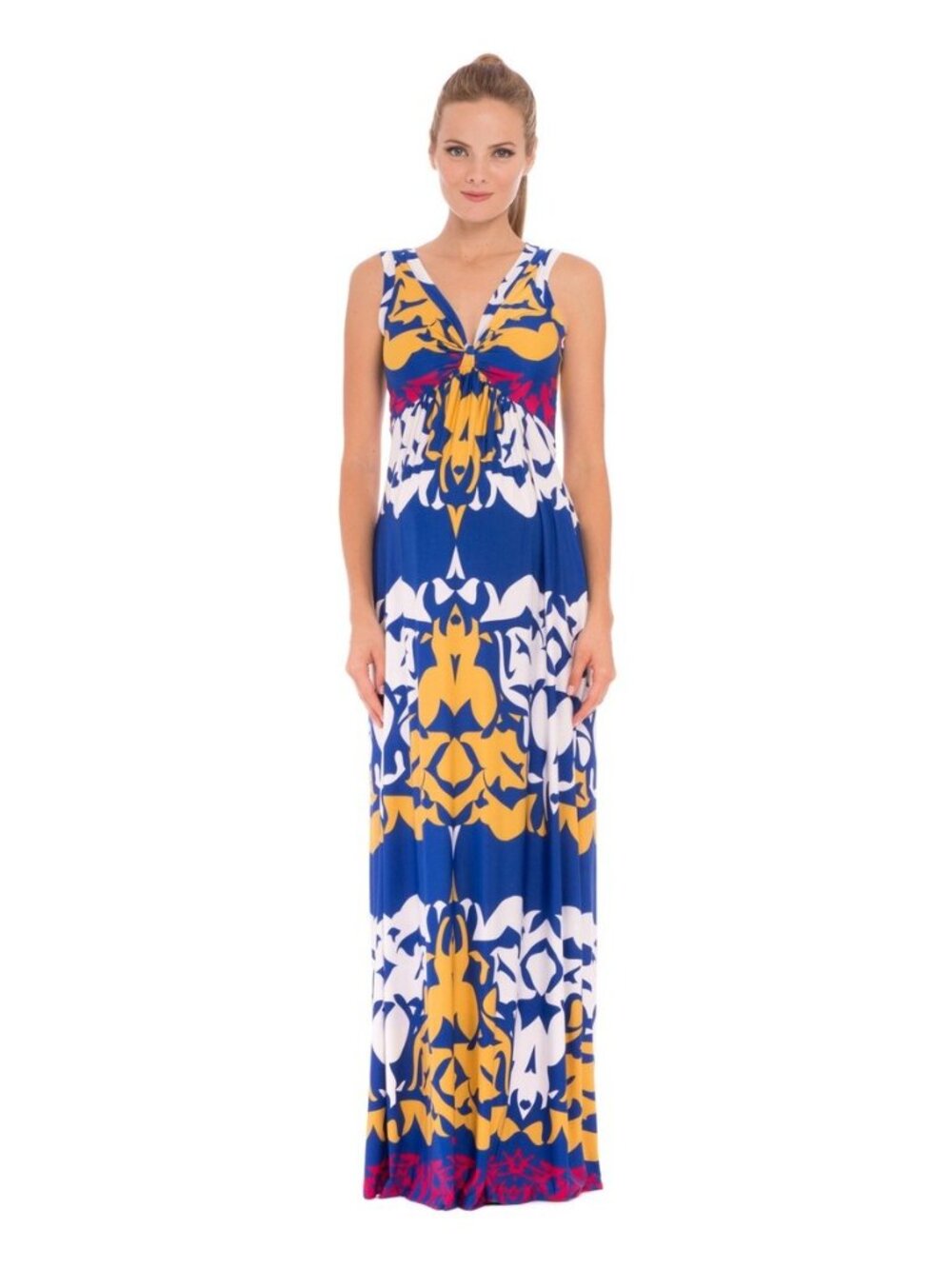 Olian Women Maxi Maternity Dress~Size L~Royal Blue Vacay Resort Outfit NWT L5 11 - Picture 2 of 13